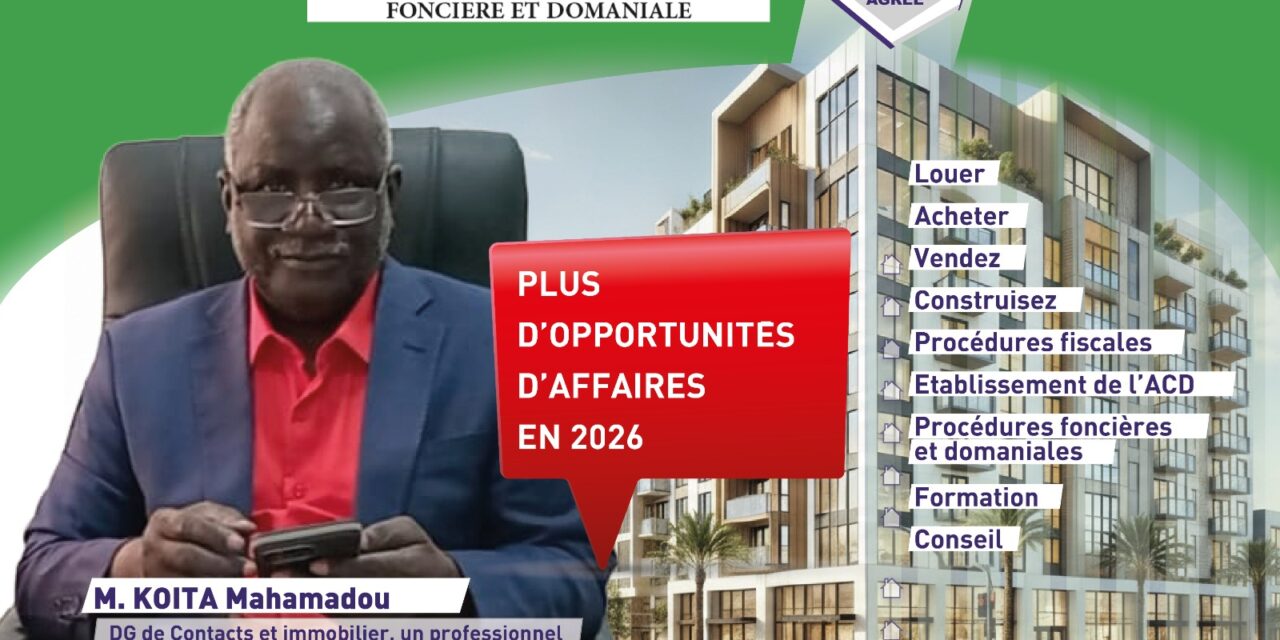 Portrait: KOITA Mahamadou, admnistrateur de l’agence CONTACTS ET IMMOBILIERS