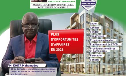 Portrait: KOITA Mahamadou, admnistrateur de l’agence CONTACTS ET IMMOBILIERS
